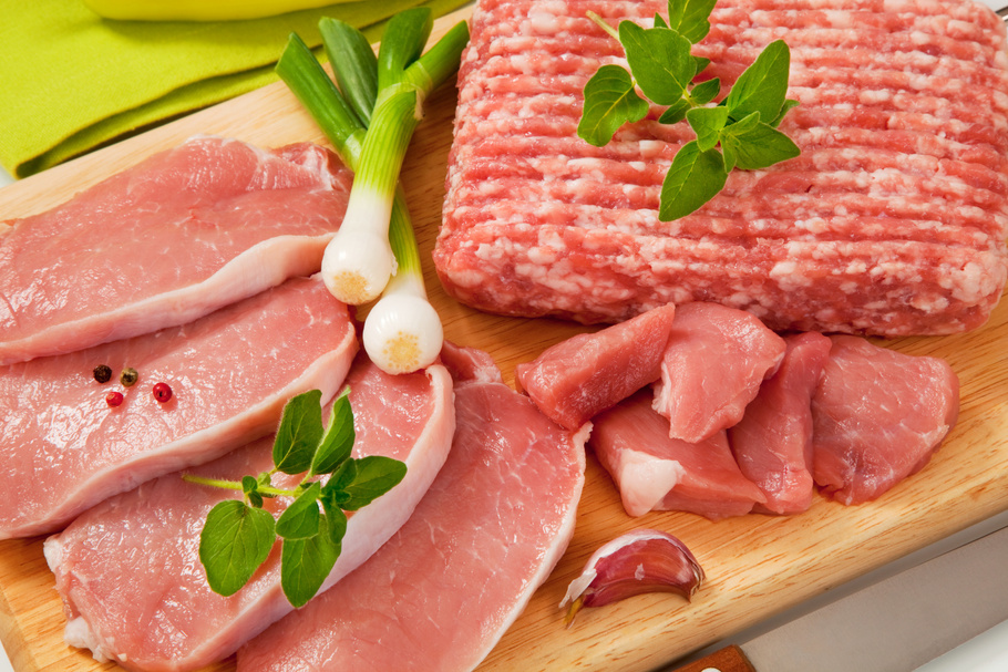 Raw pork meat
